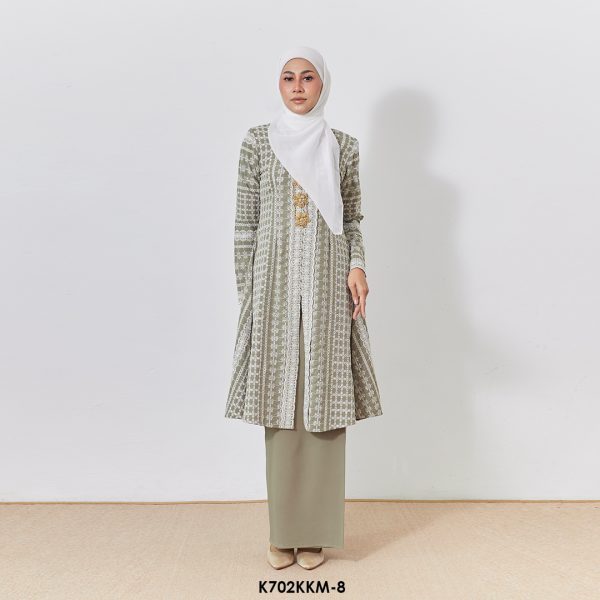 Kebarung Kalthom Sulam in Moss Green (K702KKM-8)