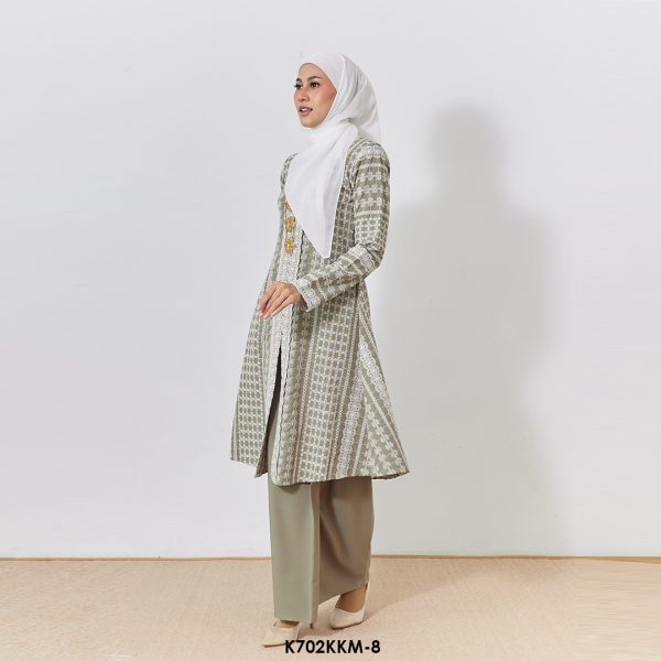Kebarung Kalthom Sulam in Moss Green (K702KKM-8) - Image 2