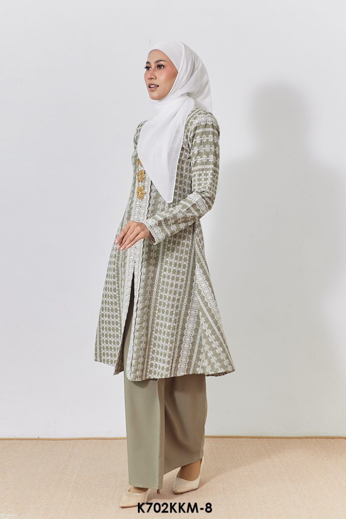 Kebarung Kalthom Sulam in Moss Green (K702KKM-8)