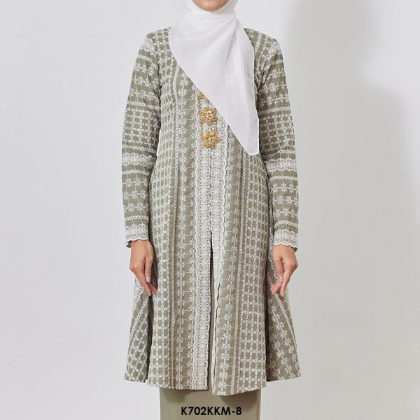 Kebarung Kalthom Sulam in Moss Green (K702KKM-8) - Image 3