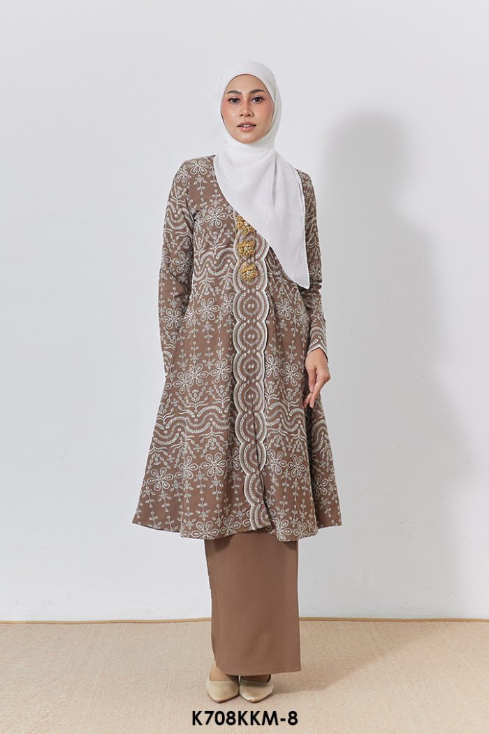 Kebarung Kalthom Sulam in Coffee Brown (K708KKM-8)