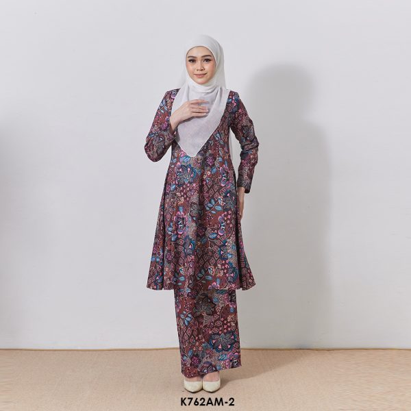 Ameera Kurung in Dark Brown (K762AM-2)