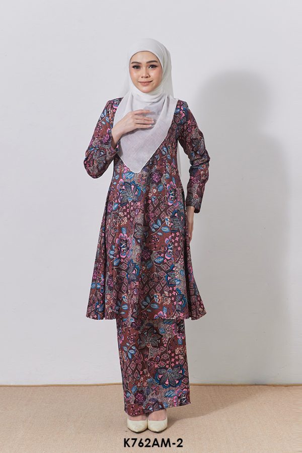 Ameera Kurung in Dark Brown (K762AM-2)