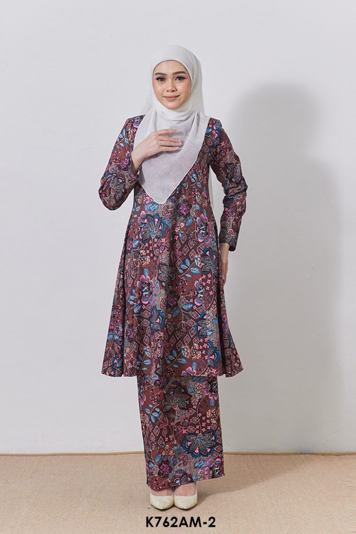 Ameera Kurung in Dark Brown (K762AM-2)