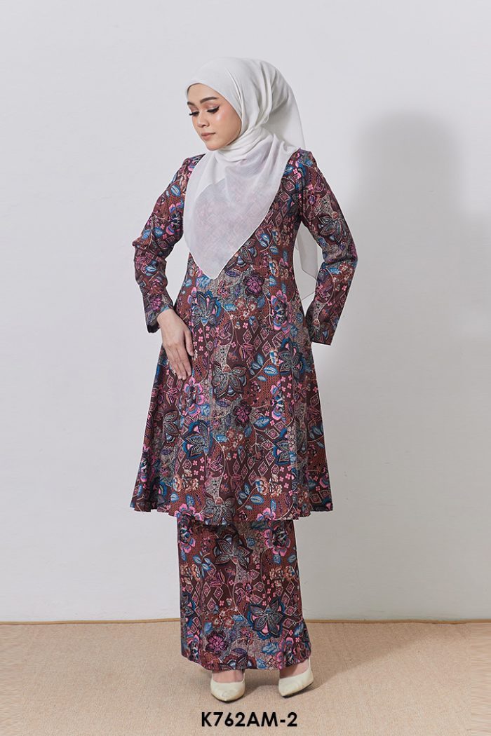 Ameera Kurung in Dark Brown (K762AM-2)