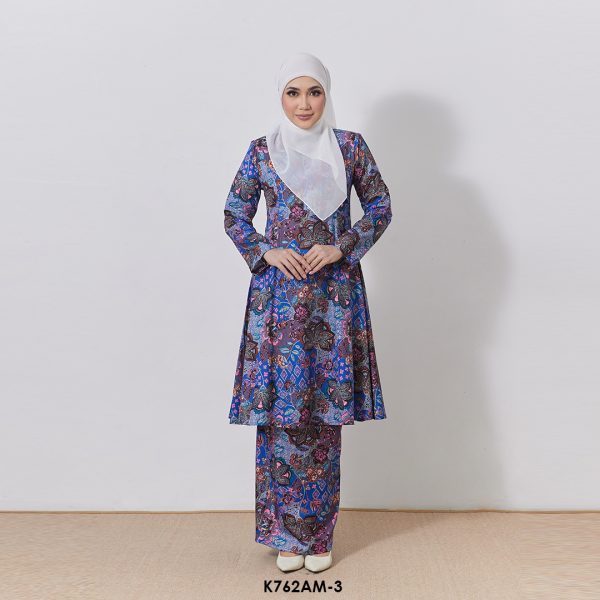 Ameera Kurung in Cobalt Blue (K762AM-3)