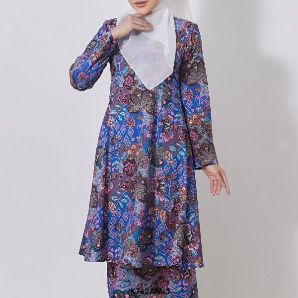 Ameera Kurung in Cobalt Blue (K762AM-3) - Image 3
