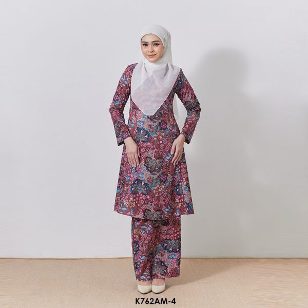 Ameera Kurung in Maroon (K762AM-4)