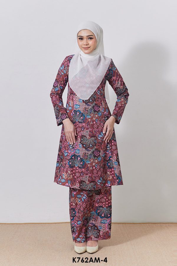 Ameera Kurung in Maroon (K762AM-4)