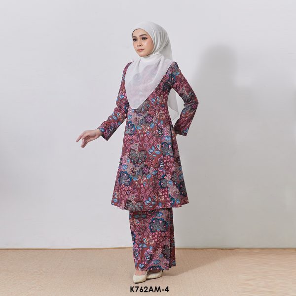 Ameera Kurung in Maroon (K762AM-4) - Image 2