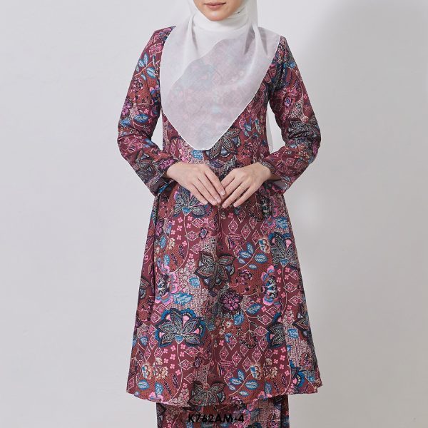 Ameera Kurung in Maroon (K762AM-4) - Image 3