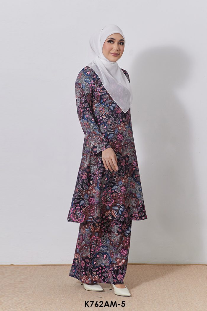 Ameera Kurung in Black (K762AM-5)