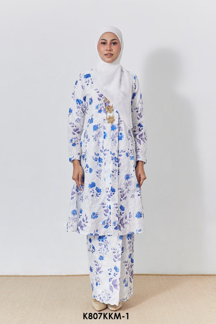 Kebarung Kalthom Sulam in Blue (K807KKM-1)