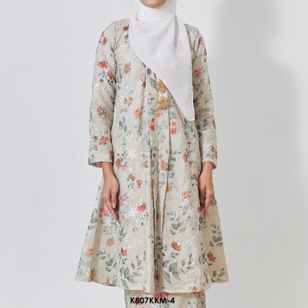 Kebarung Kalthom Sulam in French Grey (K807KKM-4) - Image 3
