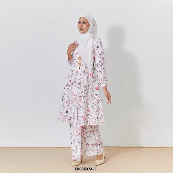 Kebarung Kalthom Sulam in White (K808KKM-1) - Image 2