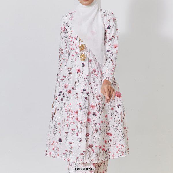 Kebarung Kalthom Sulam in White (K808KKM-1) - Image 3