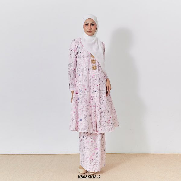 Kebarung Kalthom Sulam in Soft Pink (K808KKM-2)