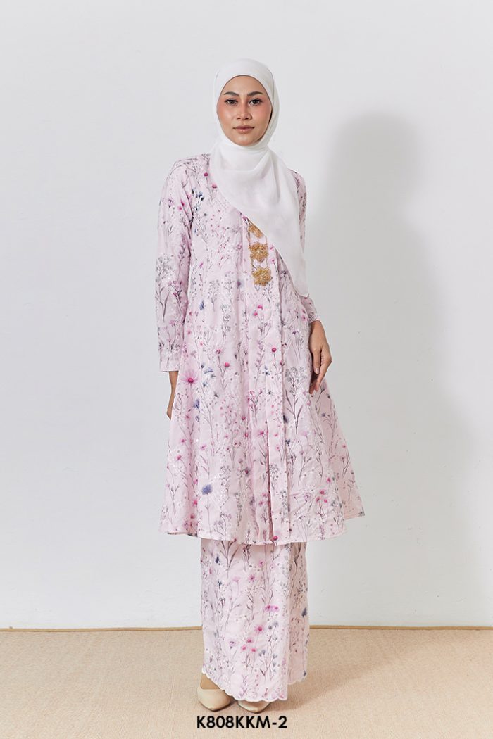 Kebarung Kalthom Sulam in Soft Pink (K808KKM-2)