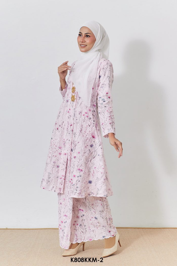 Kebarung Kalthom Sulam in Soft Pink (K808KKM-2)