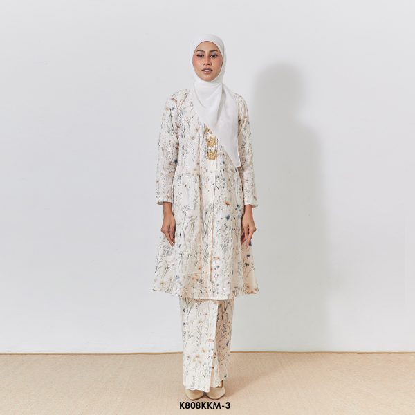 Kebarung Kalthom Sulam in Cream (K808KKM-3)