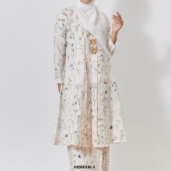 Kebarung Kalthom Sulam in Cream (K808KKM-3) - Image 3