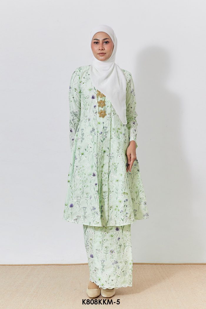Kebarung Kalthom Sulam in Mint Green (K808KKM-5)
