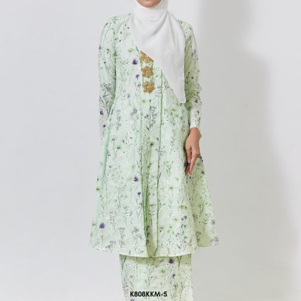 Kebarung Kalthom Sulam in Mint Green (K808KKM-5) - Image 3