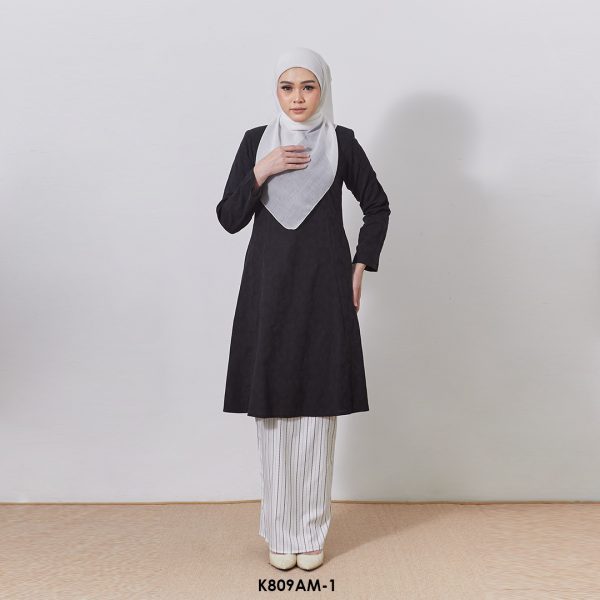 Ameera Kurung in Black (K809AM-1)
