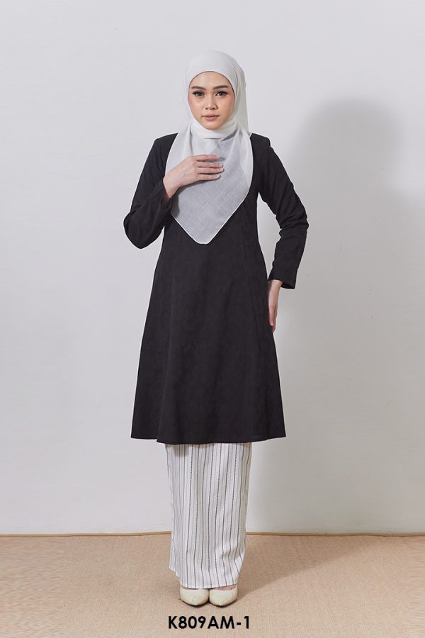 Ameera Kurung in Black (K809AM-1)