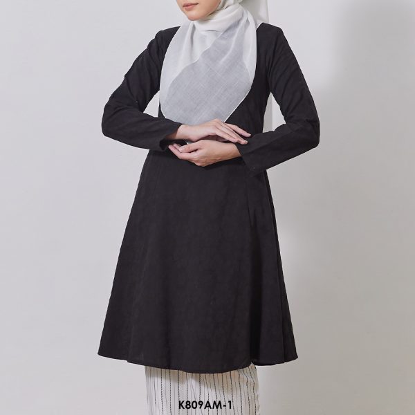 Ameera Kurung in Black (K809AM-1) - Image 4