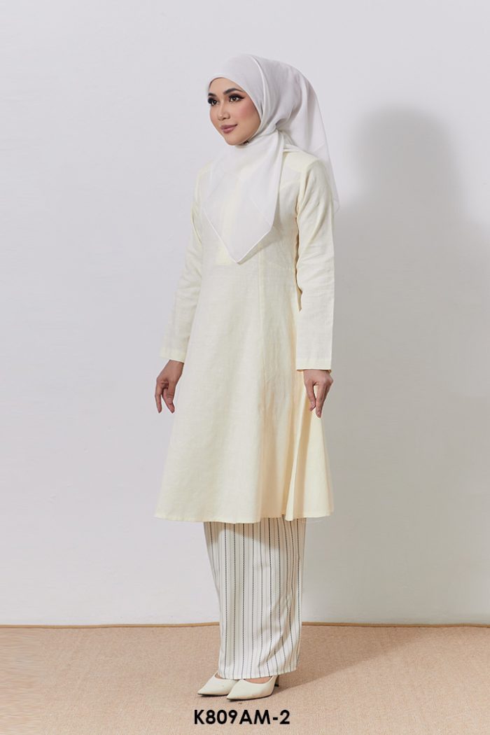 Ameera Kurung in Off White (K809AM-2)