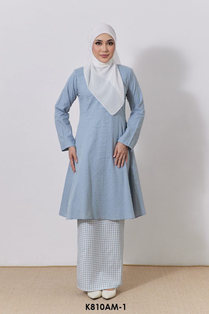 Ameera Kurung in Light Blue (K810AM-1)