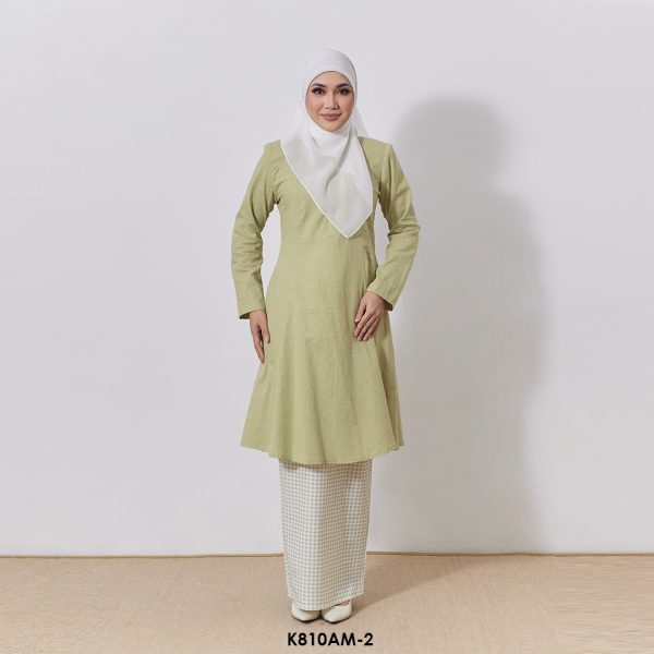 Ameera Kurung in Soft Green (K810AM-2)