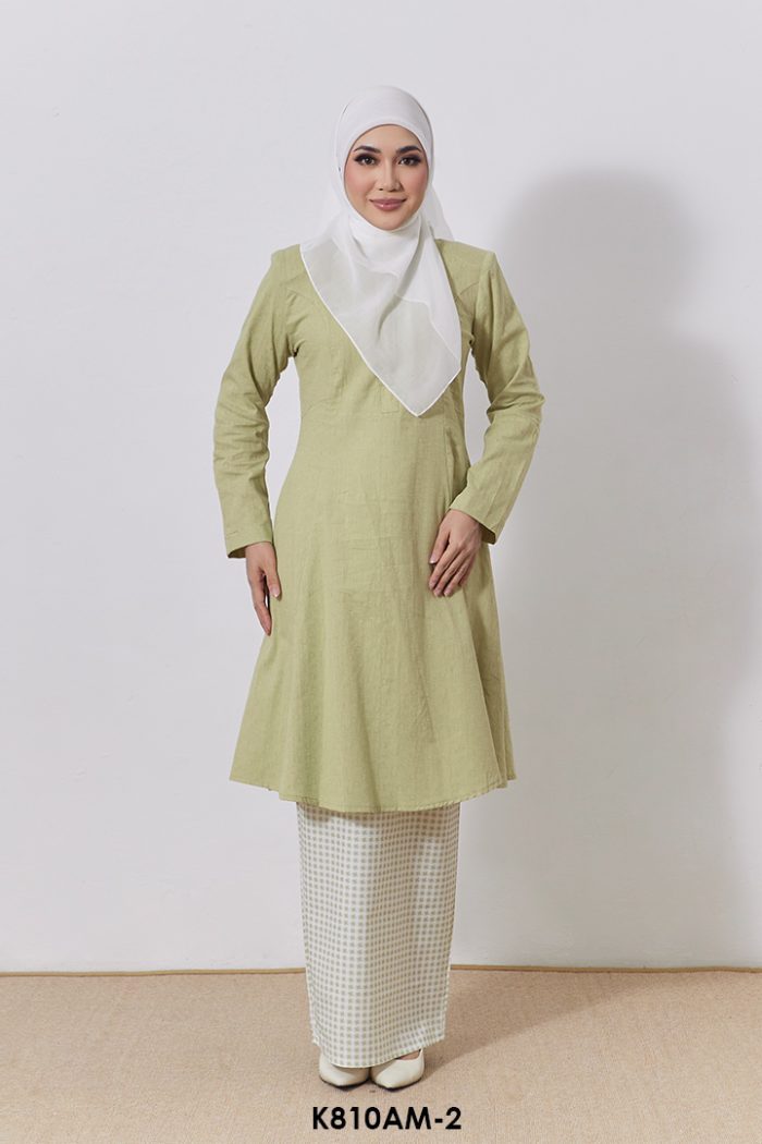Ameera Kurung in Soft Green (K810AM-2)