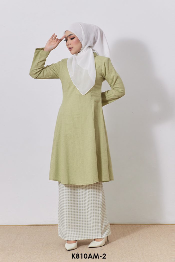 Ameera Kurung in Soft Green (K810AM-2)