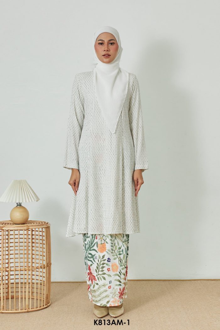 Ameera Kurung in Buttercream (K813AM-1)