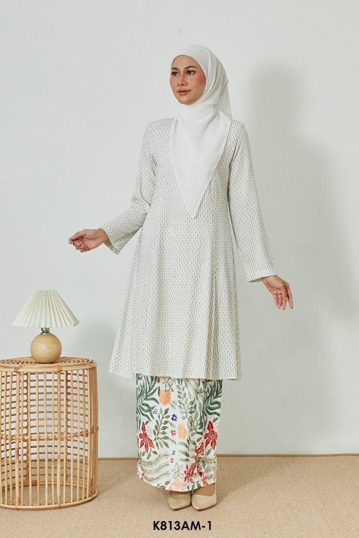 Ameera Kurung in Buttercream (K813AM-1)