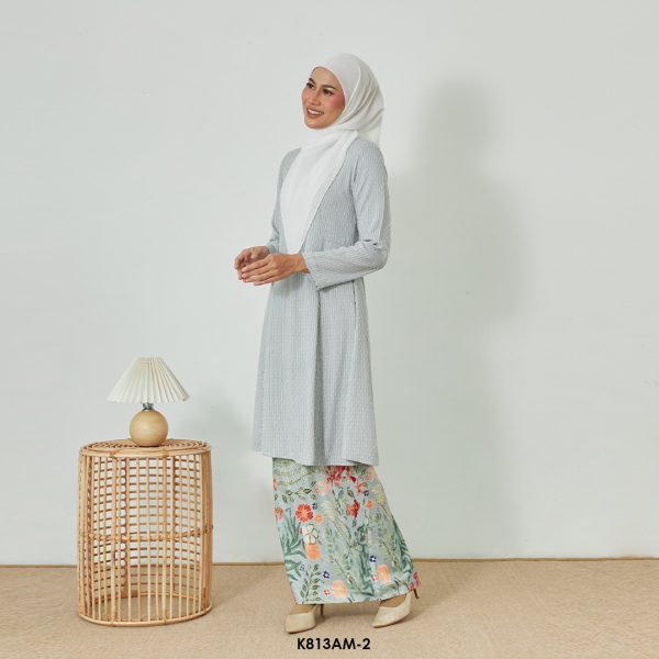 Ameera Kurung in Blue Grey (K813AM-2) - Image 2