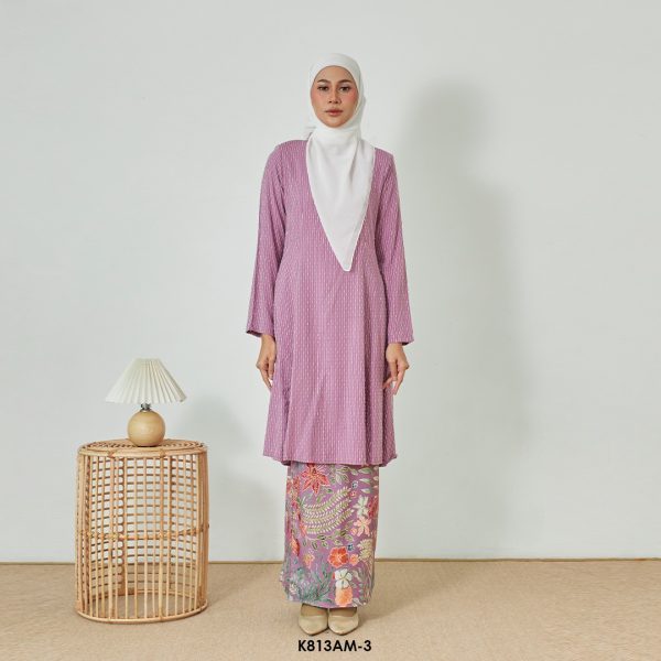 Ameera Kurung in Dusty Pink (K813AM-3)