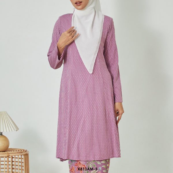Ameera Kurung in Dusty Pink (K813AM-3) - Image 4