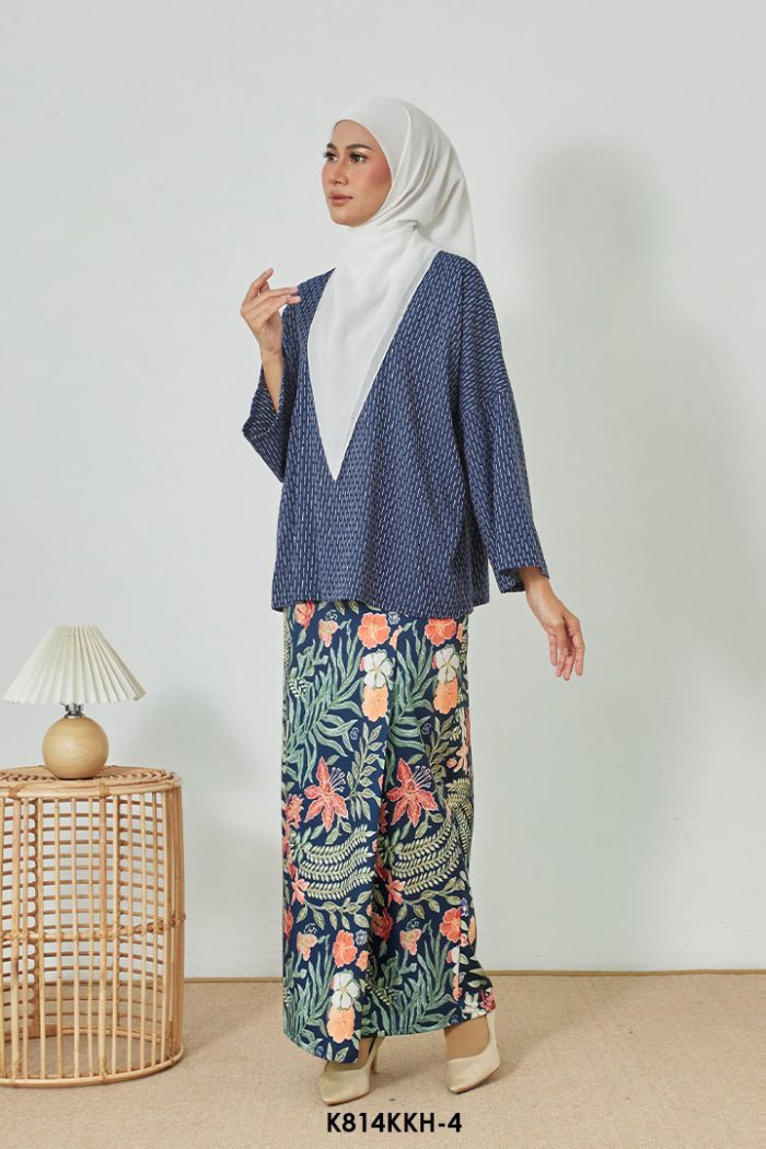 Kurung Kedah in Navy Blue (K814KKH-4)