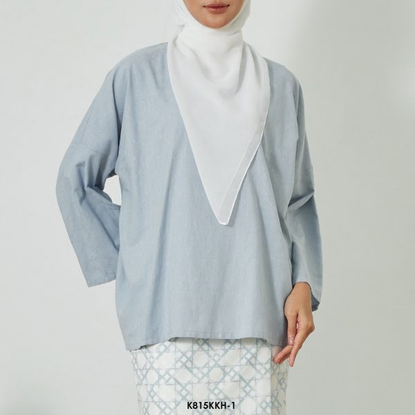 Kurung Kedah in Light Blue (K815KKH-1) - Image 3