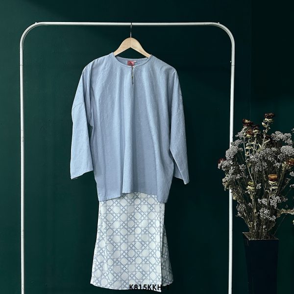 Kurung Kedah in Light Blue (K815KKH-1) - Image 4