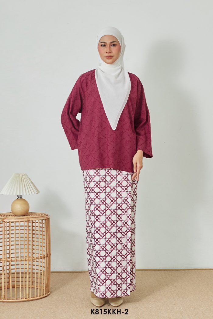 Kurung Kedah in Maroon (K815KKH-2)