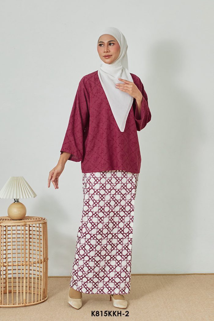 Kurung Kedah in Maroon (K815KKH-2)