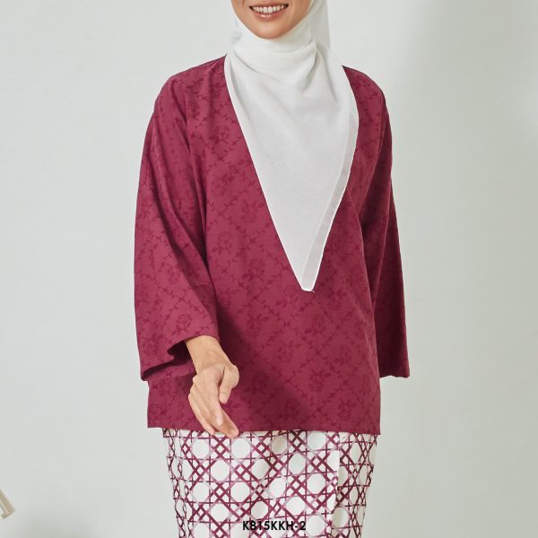 Kurung Kedah in Maroon (K815KKH-2) - Image 3