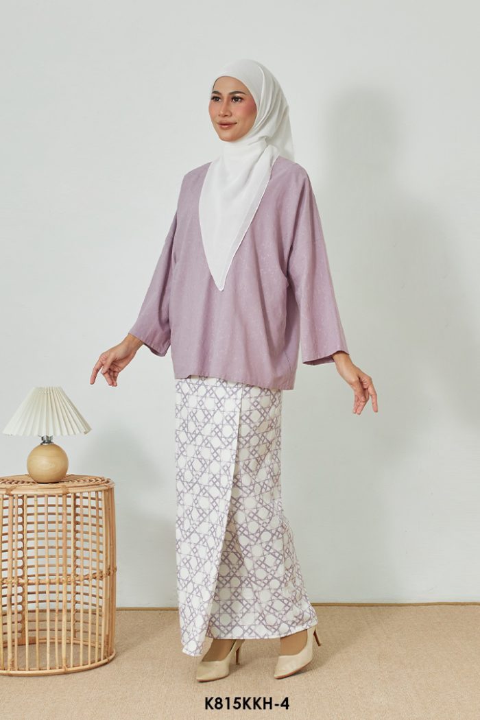 Kurung Kedah in Dusty Purple (K815KKH-4)