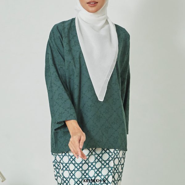Kurung Kedah in Emerald Green (K815KKH-5) - Image 3
