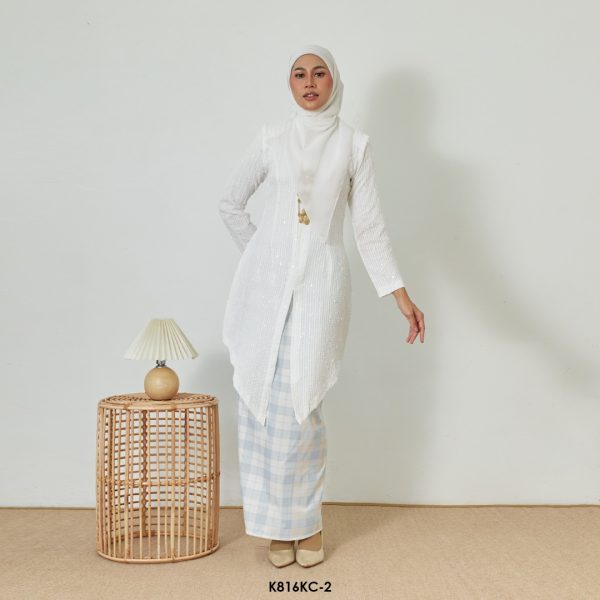 Kebaya Cindai in White (K816KC-2) - Image 2