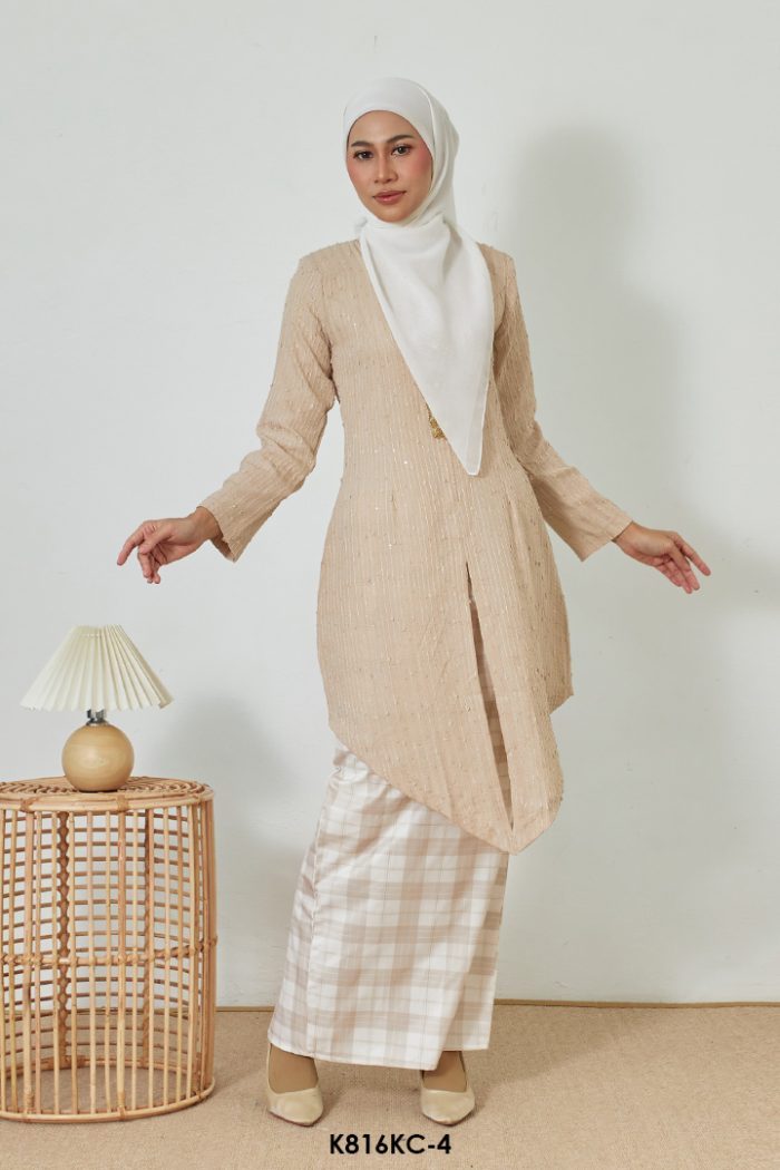 Kebaya Cindai in Sand (K816KC-4)